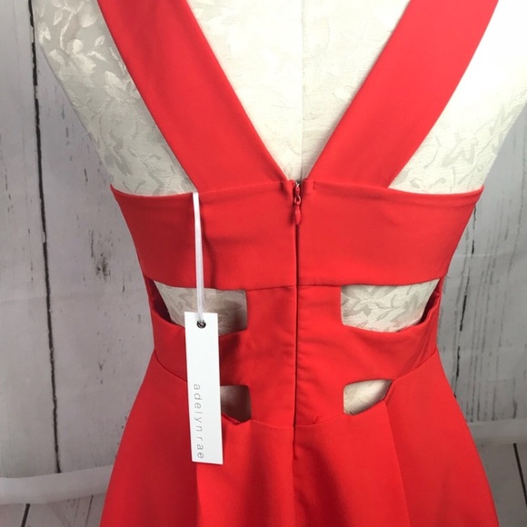 Adelyn Rae NWT Stunning Coral Red dress - Picture 3 of 5